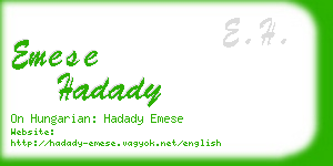emese hadady business card